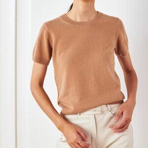 Quince Mongolian Cashmere Tee - size small